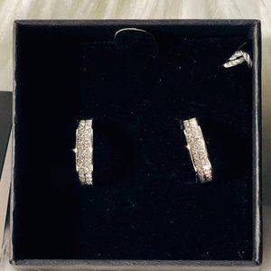 Crescent Pave Crystal Earrings